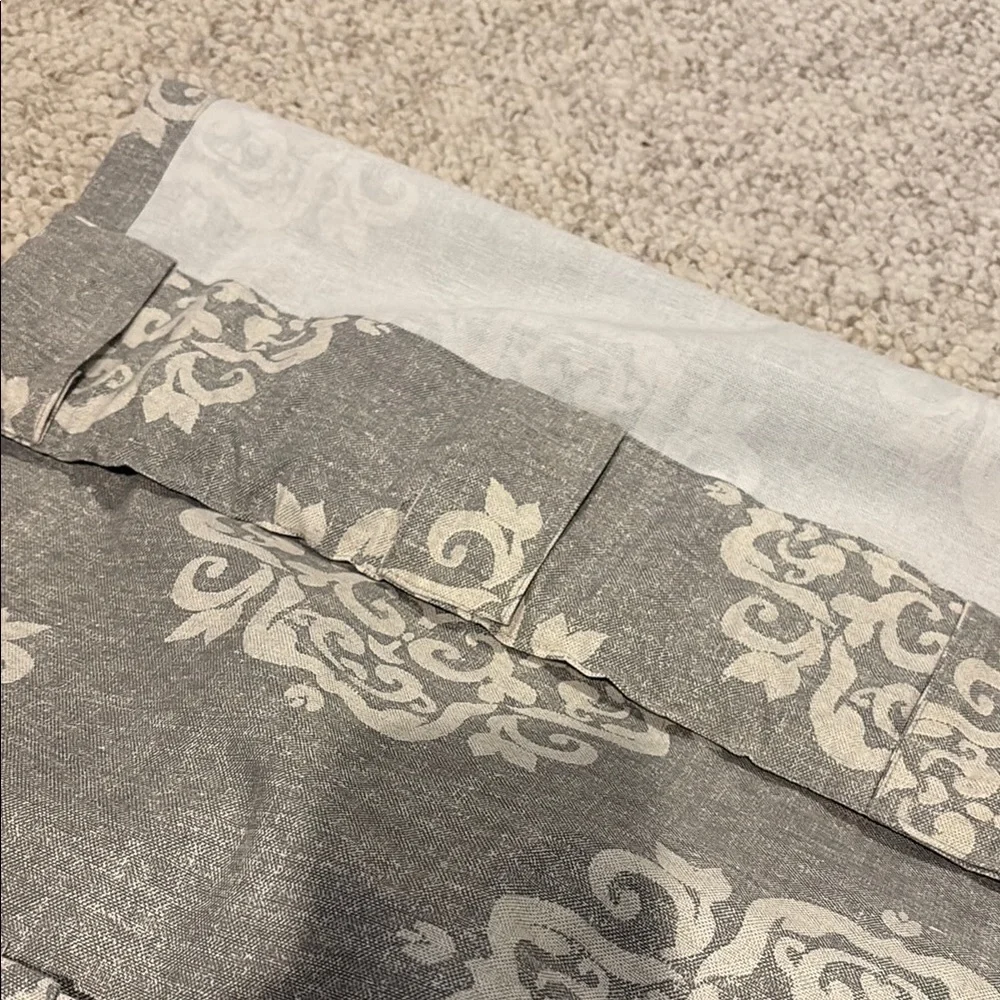West Elm gray pattern curtain - one panel only